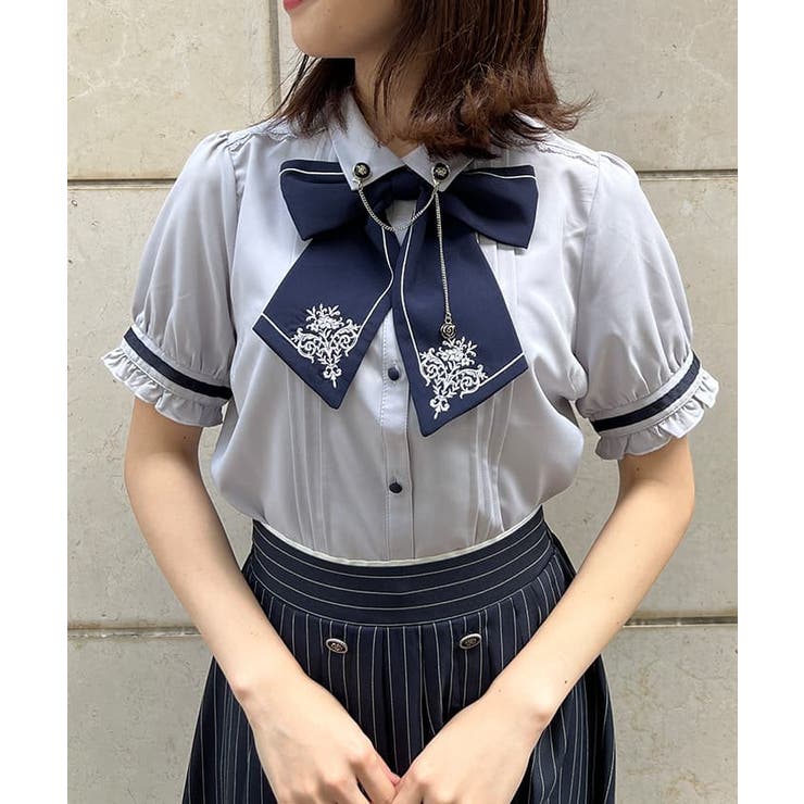 刺繍リボンセットブラウス[品番：IGAW0003850]｜axes femme