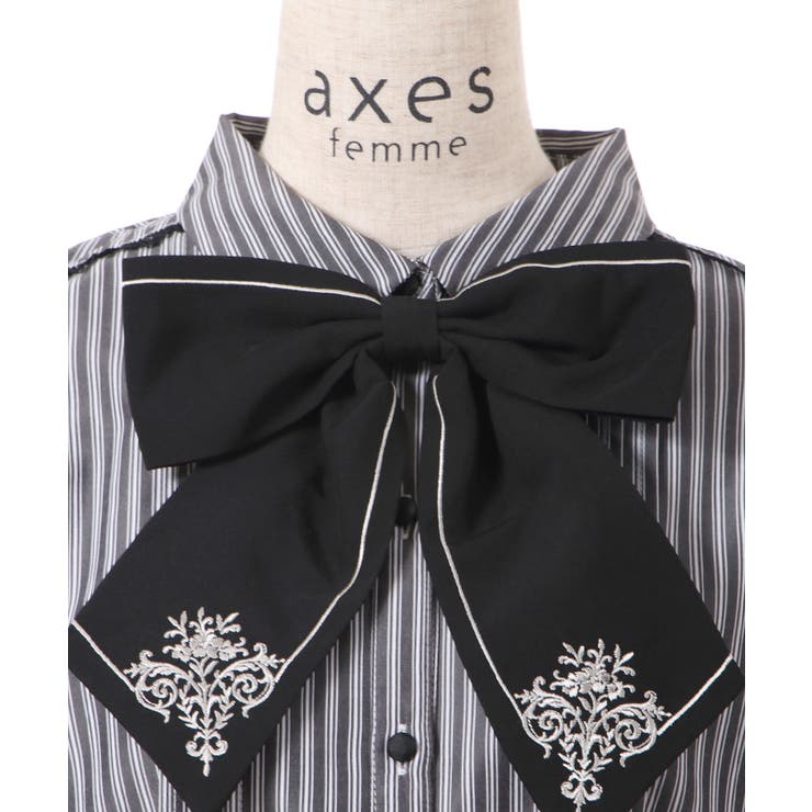 刺繍リボンセットブラウス[品番：IGAW0003850]｜axes femme