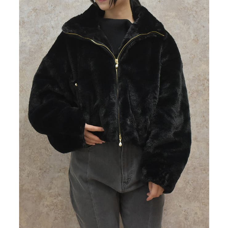 ショートファーコート[品番：IGAW0005600]｜axes femme（アクシーズ