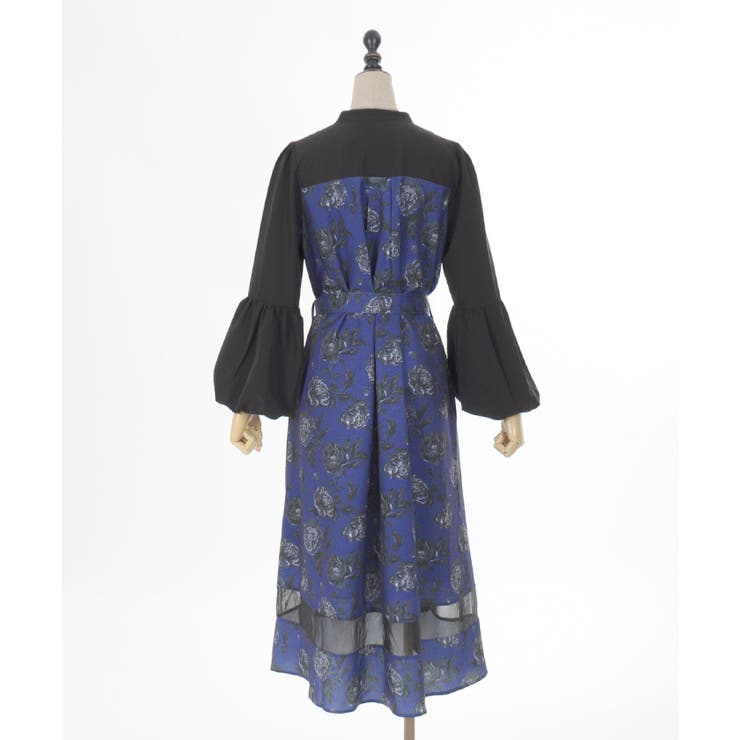 バルーンスリーブフラワーワンピース[品番：IGAW0005490]｜axes femme