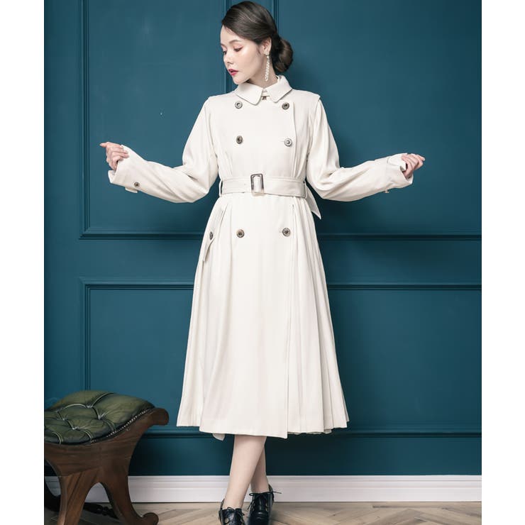 プリーツトレンチコート[品番：IGAW0003369]｜axes femme（アクシーズ