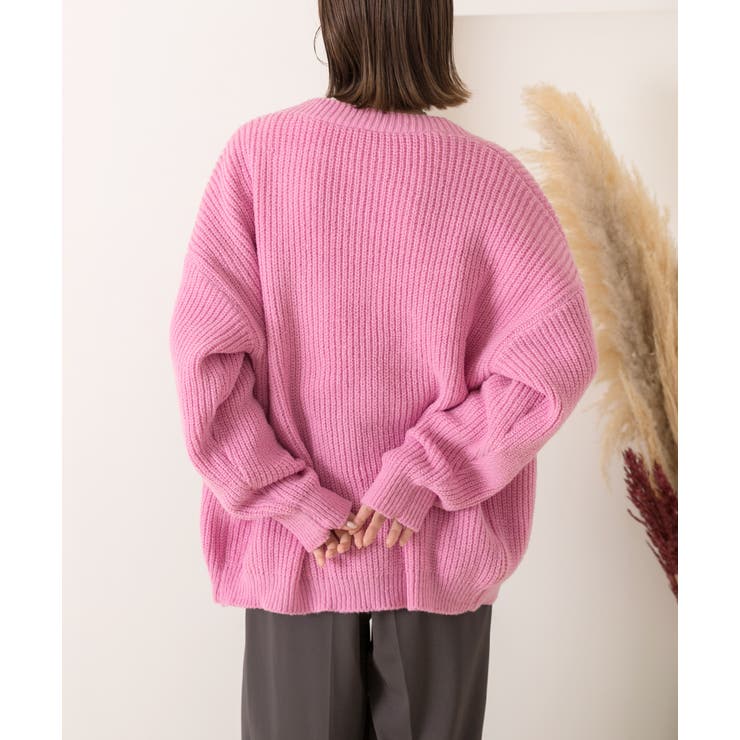 ゆったり・カラフル ニットカーディガン[品番：ADEW0004217]｜ad thie