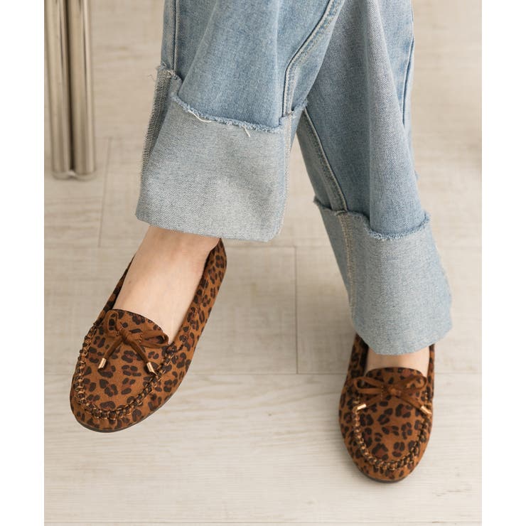 レオパード柄 フラットシューズ[品番：ADEW0004251]｜ad thie
