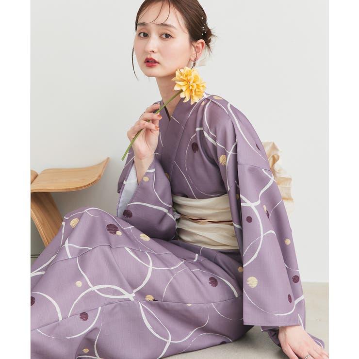 3点セット ニュアンス柄セパレート2WAY浴衣セット[品番：ADEW0004455