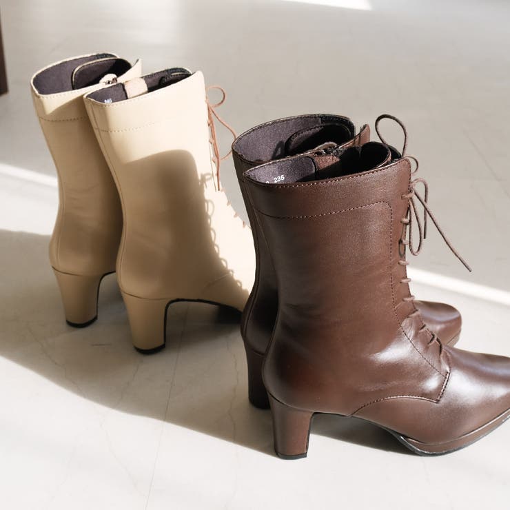 本革 レースアップ ブーツ レディース[品番：BNZS1684183]｜AmiAmi