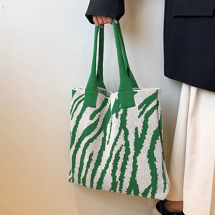 ニットバッグ トートバッグ 大容量かばん[品番：AGCW0004572