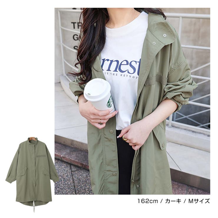 スタンドカラー マウンテンパーカー モッズコート[品番：AZ000003940