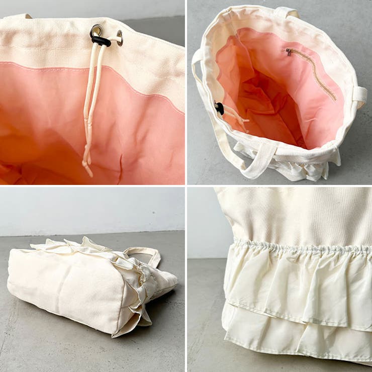 A4サイズ対応】フリルトートバッグ[品番：OUTW0000377]｜Outfitter lab