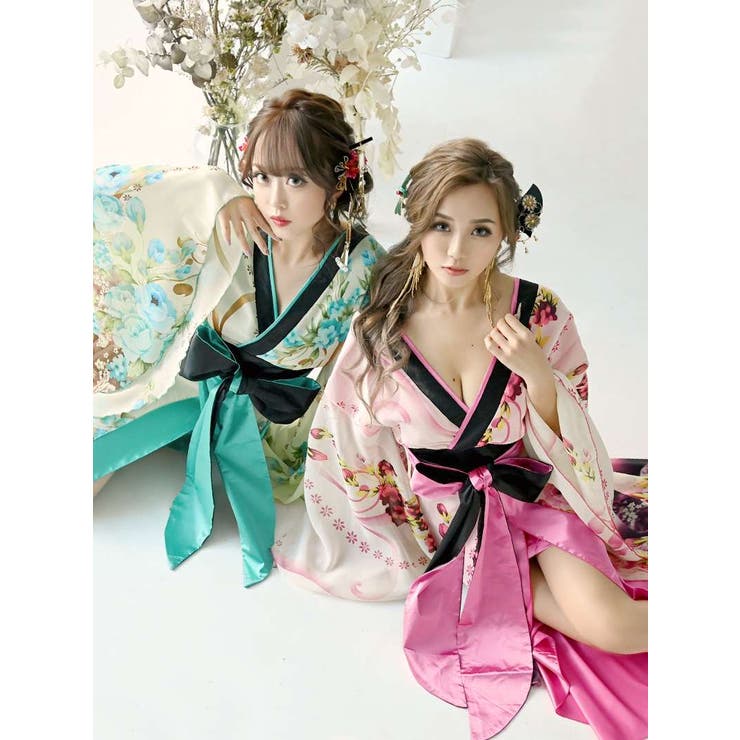 キャバドレス 和柄 花柄[品番：RV000007547]｜Ryuyu（リューユ）の