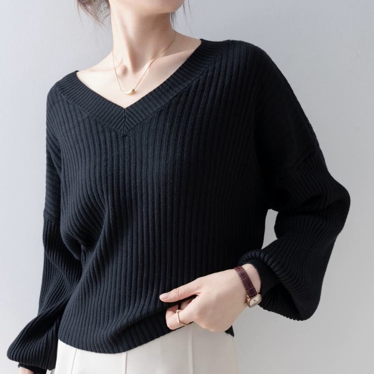 トップス ニット vネック[品番：BSRW0000864]｜Beststore（ベスト