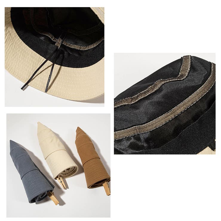 バケットハット uvカット帽子 折りたためる[品番：BSRW0000955