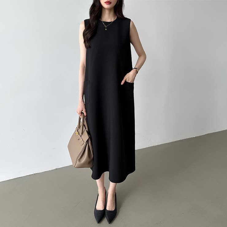 ノースリーブワンピース ロングワンピース オケージョン[品番