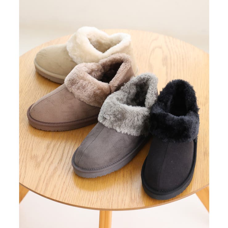 25年秋冬再販】軽量 ボリュームファー アンクル ムートンブーツ[品番