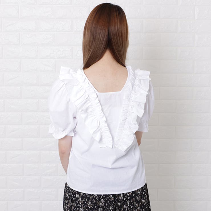 パフスリーブ フリル ブラウス[品番：LCLW0002437]｜レースレディース