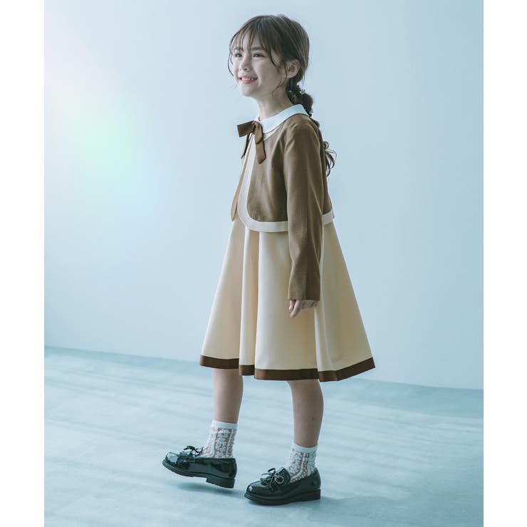 フォーマル 襟付きドレス 2点セット[品番：VR000010271]｜devirock