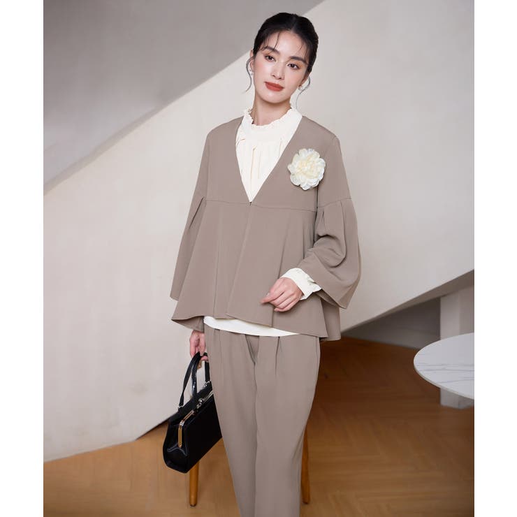 セットアップ 2点セット クロップドパンツ[品番：DSSW0005109]｜DRESS+