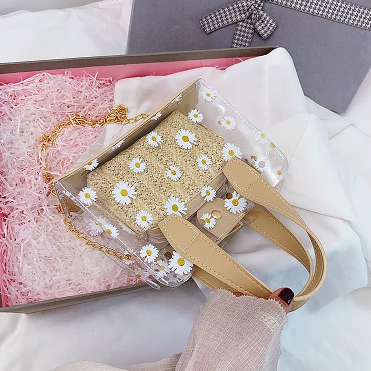 クリアショルダーバッグ【韓国ファッション】[品番：ZJ000012669