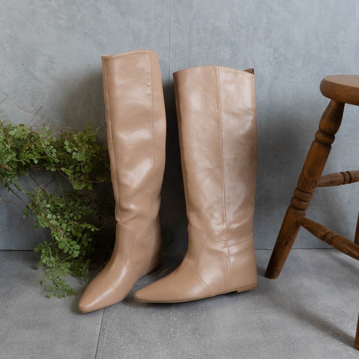 インヒールワイドシャフトロングブーツ[品番：FBBS0010121]｜FABBY