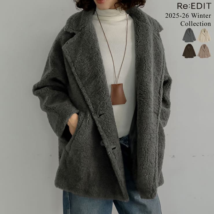 2025 WINTER COLLECTION]オーバーサイズボアダブルミドルチ…[品番