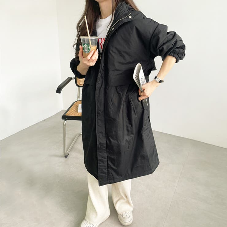 中わたフードロングコート[品番：GERW0010855]｜GeeRA（ジーラ）の