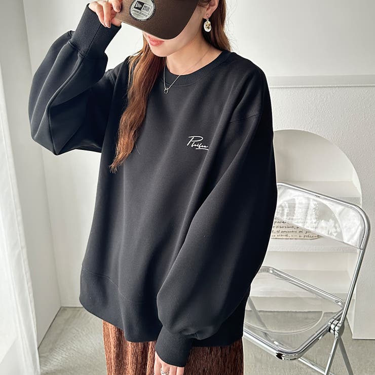 ロゴ＆ハート刺しゅう裏起毛スウェット[品番：GERW0010763]｜GeeRA