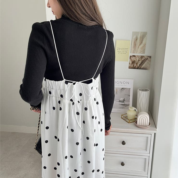 ドット柄キャミワンピース[品番：GERW0010547]｜GeeRA（ジーラ）の