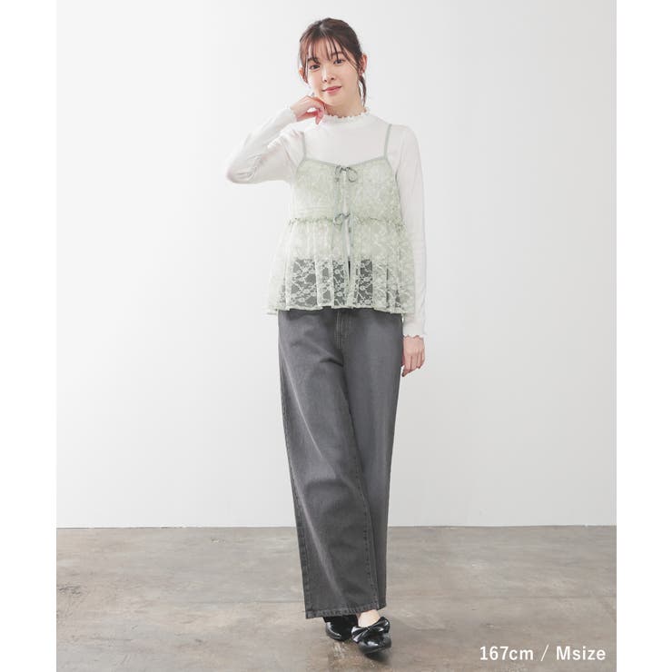 トップス キャミソール レース[品番：HNSW0010264]｜Honeys（ハニーズ