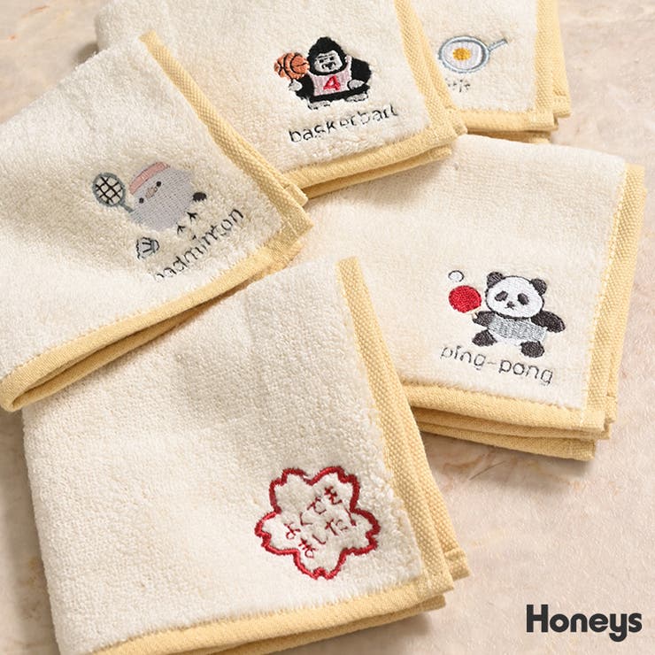 ハンカチ タオルハンカチ ミニタオル[品番：HNSW0011350]｜Honeys