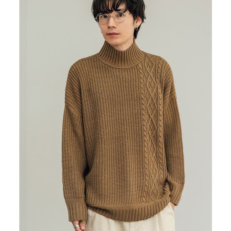 セーター メンズ ケーブル編み[品番：IP000006833]｜improves（イン