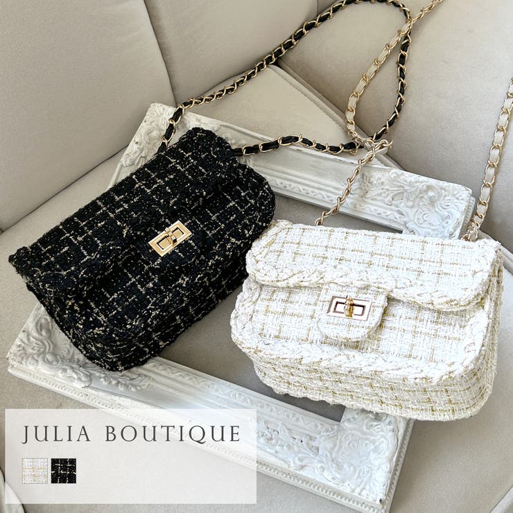 ツイードデザインチェーンショルダーミニバッグ/23609[品番