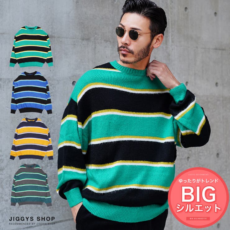 ◇モヘアライク ボーダーニット◇プルオーバー ニット[品番