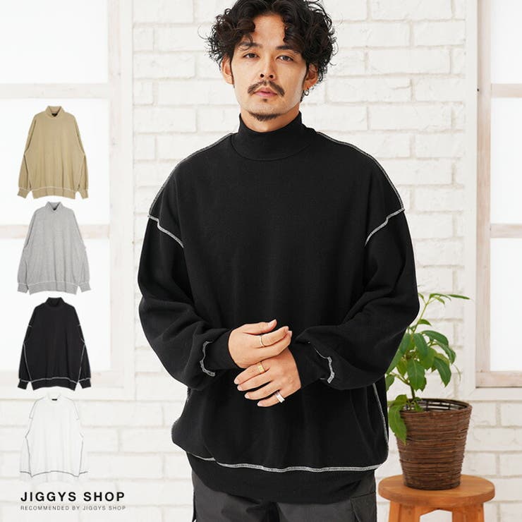 ◇裏縫製モックネックトレーナー◇[品番：JG000013614]｜JIGGYS SHOP