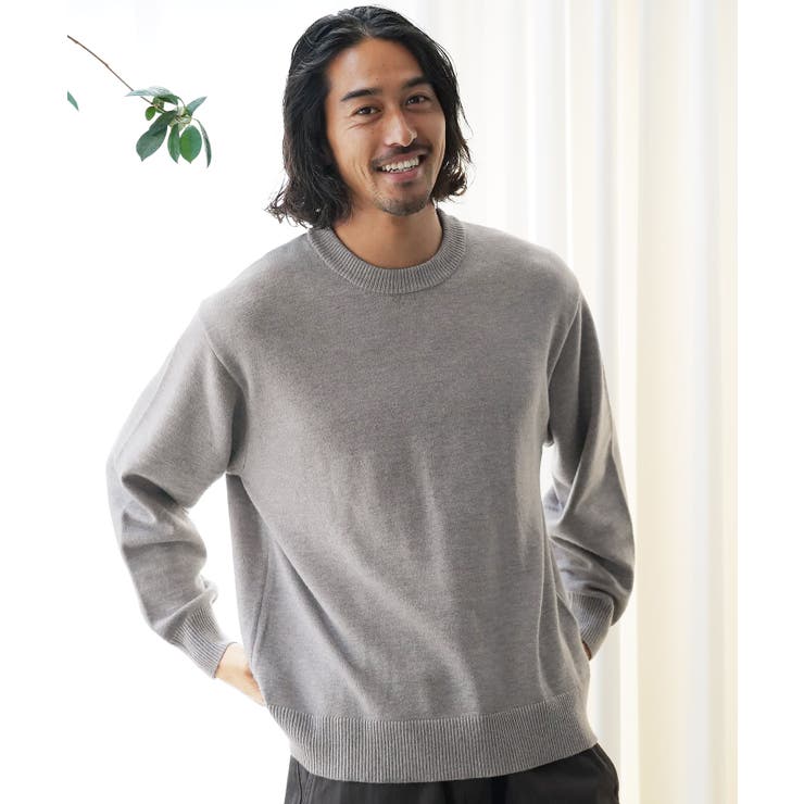 クルーネック ニット セーター[品番：JG000014358]｜JIGGYS SHOP