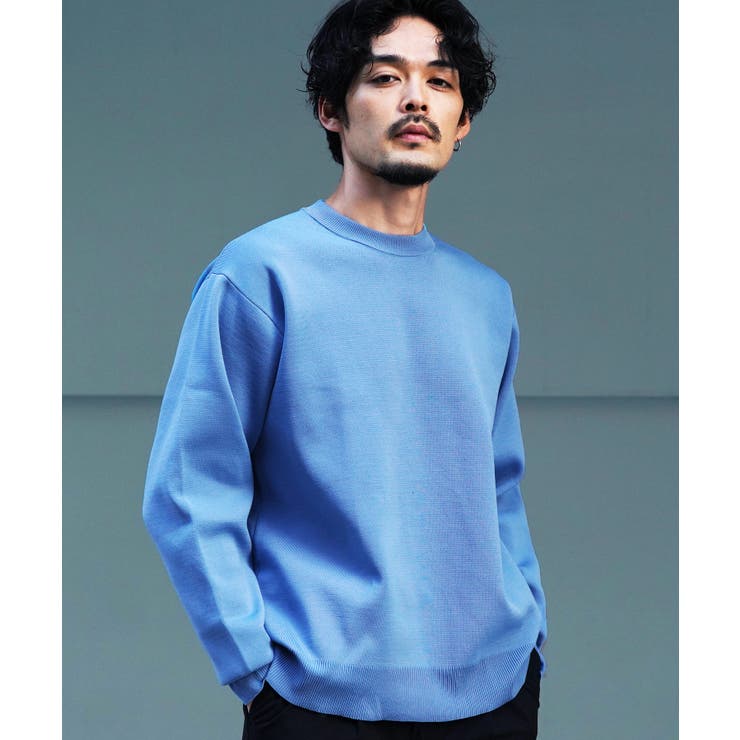 クルーネック ニット ワッフル編み[品番：JG000014343]｜JIGGYS SHOP