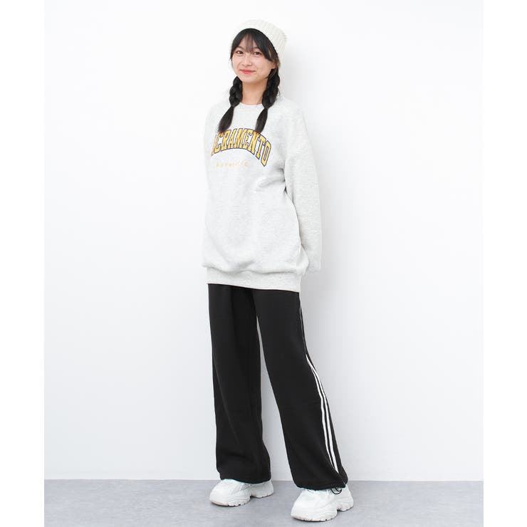 裏起毛サイドラインスウェットパンツ ボトムス あったか[品番