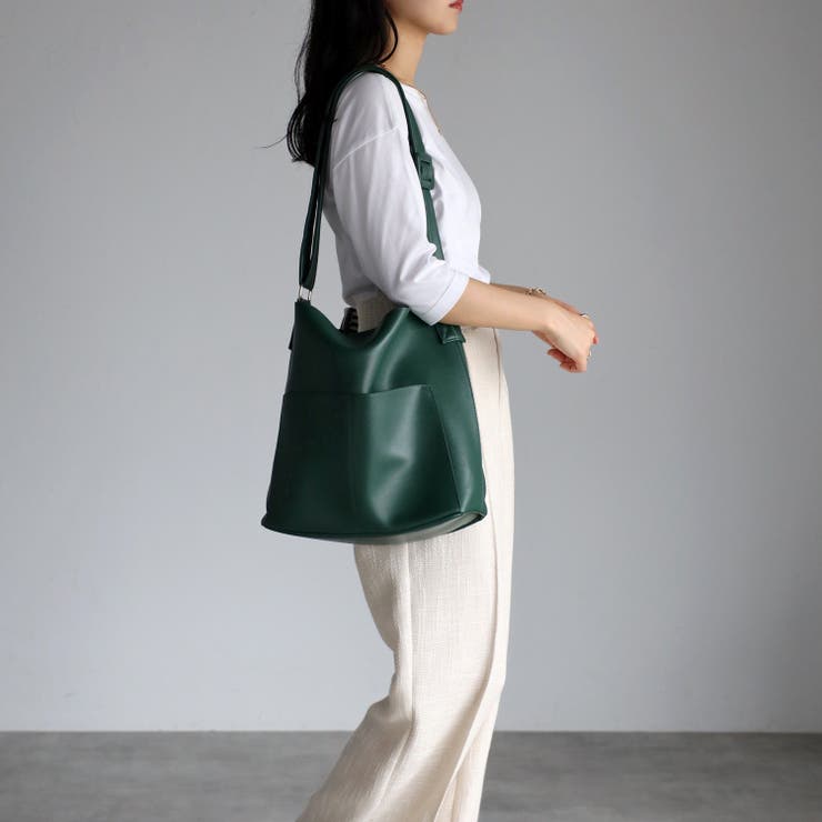 スクエア型ワイドベルトショルダーバッグ 12-1094[品番：KMGB0000316