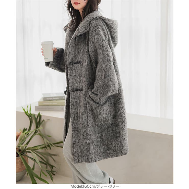 シャギーロングダッフルコート［K1346］[品番：KO000014924]｜KOBE