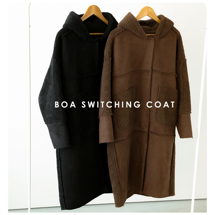 ボアコート レディース ロングコート[品番：LGMW0004349]｜La-gemme