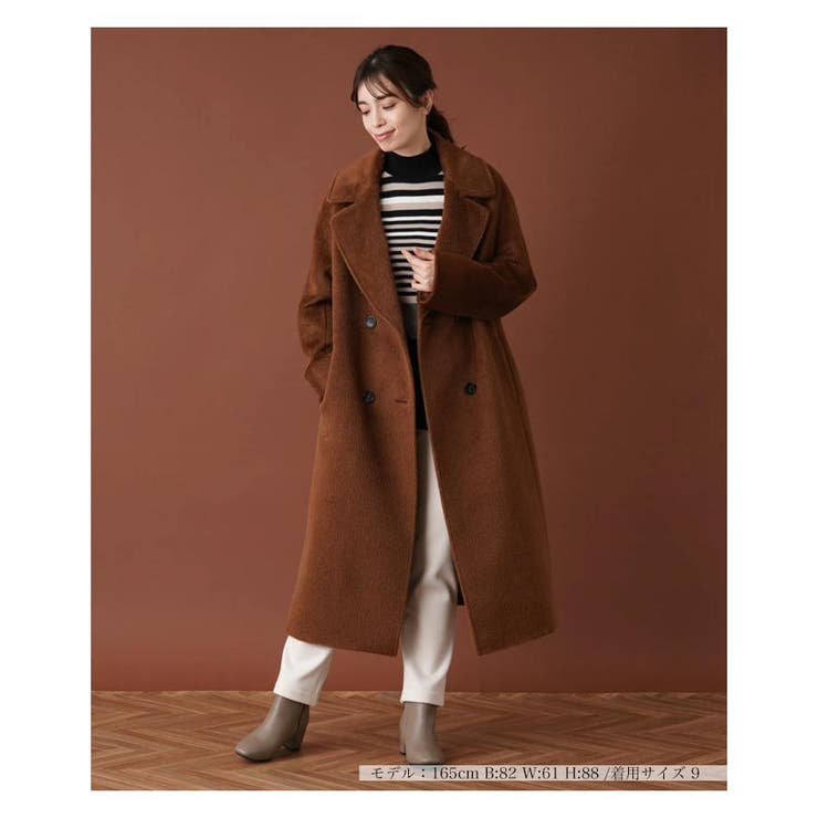 アルパカ混シャギーダブルコート[品番：LAVW0012941]｜Leilian