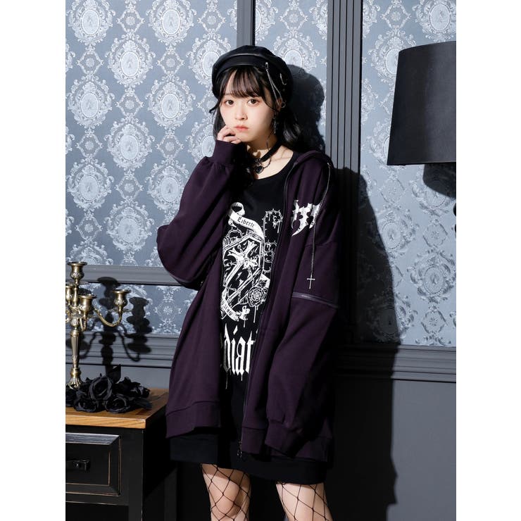 2WAYうさ耳ユニセックスZIP裏毛パーカー[品番：PLMW0012848]｜NOEMIE