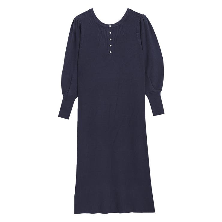 2wayパールデザインニットワンピース ニット ワンピース[品番