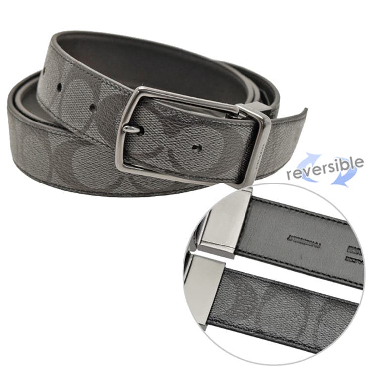 COACH コーチ ベルト メンズ シグネチャー リバーシブル[品番