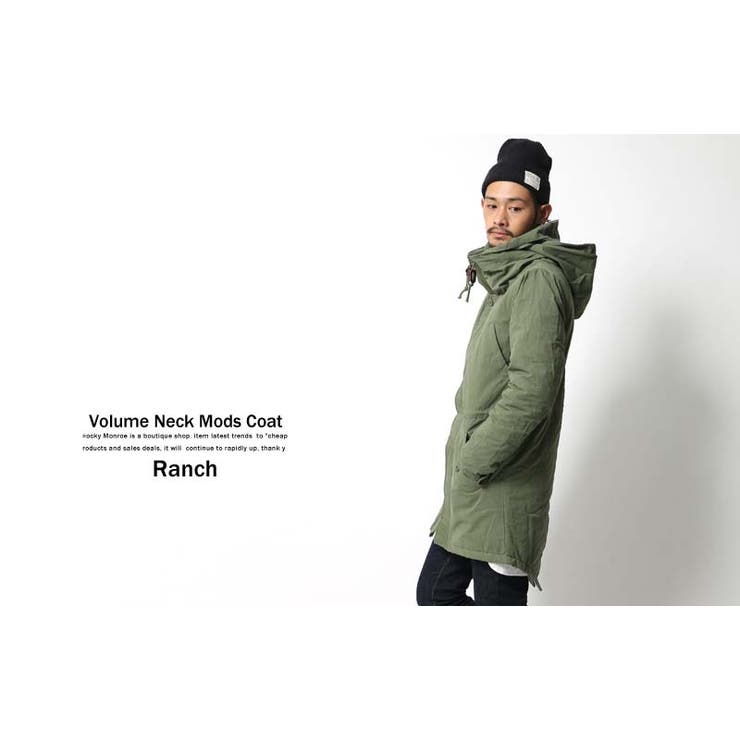 ボリュームネックモッズコート モッズコート メンズ[品番：OE000002853