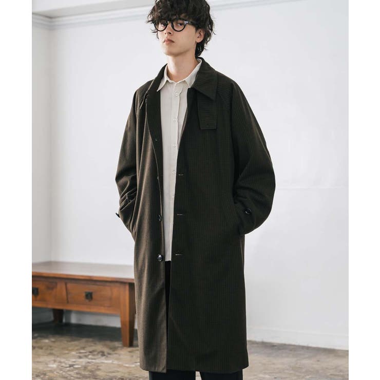ステンカラーロングコート 2Way チンストラップ[品番：OE000009001