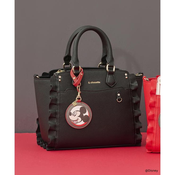 推し事バッグ》クリアポケット付きぬいぐるみバッグ「ミッキーマウス