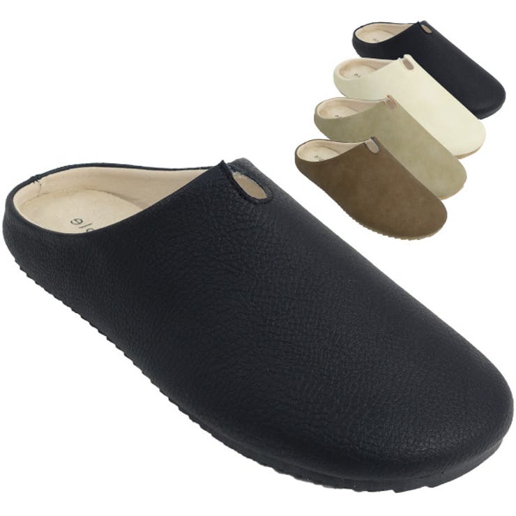 エコレザーサボサンダル スリッパ ふわもちクッション[品番