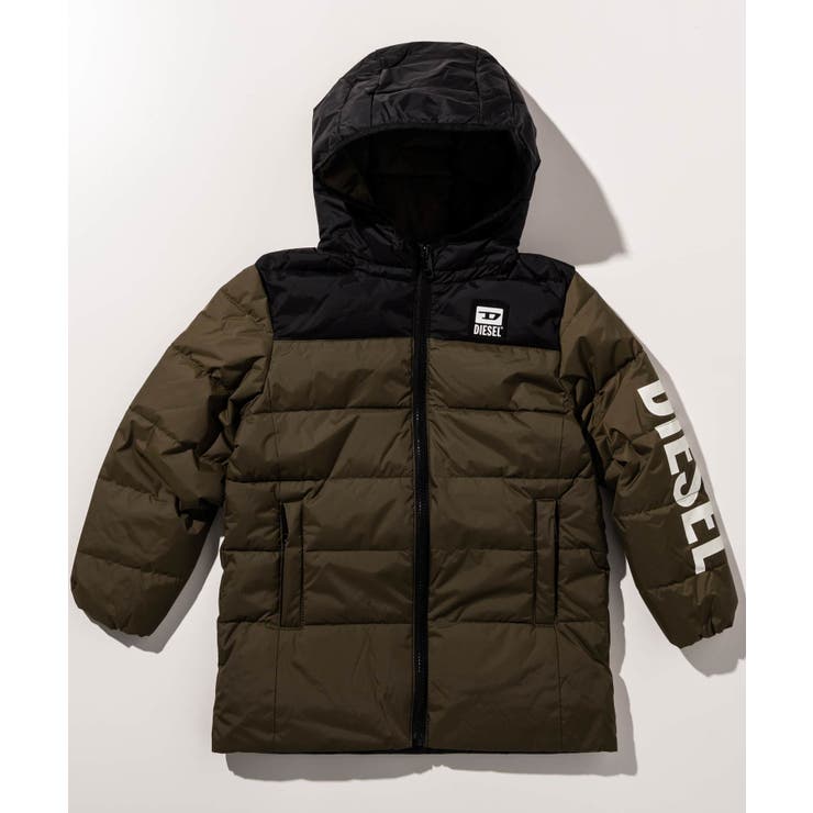 DIESEL ディーゼル ブランドロゴダウンジャケットコート[品番