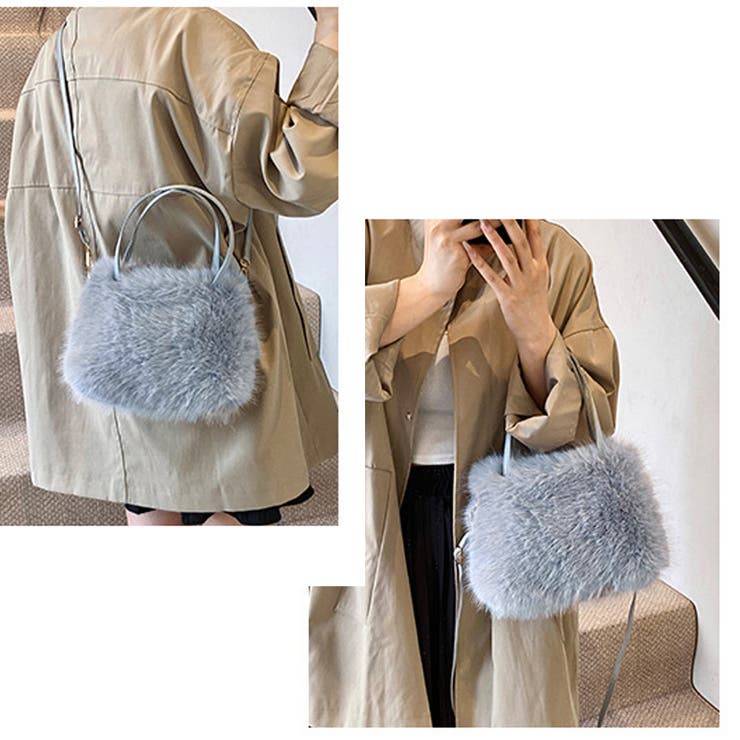 ファーバッグ ふわふわ ミニショルダーバッグ[品番：JRKW0005192