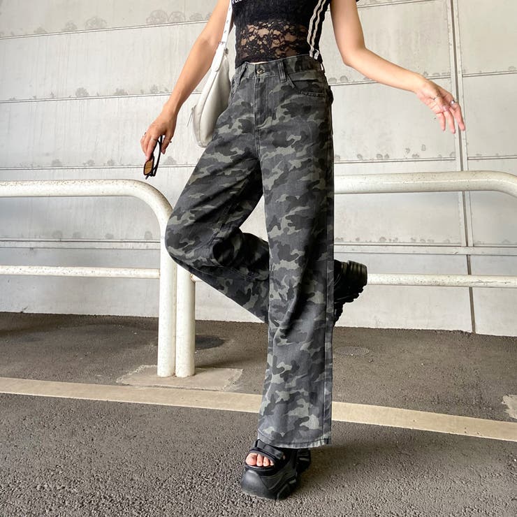 迷彩ワイドパンツ[品番：NHGW0005851]｜non-hedge （ノンヘッジ）の