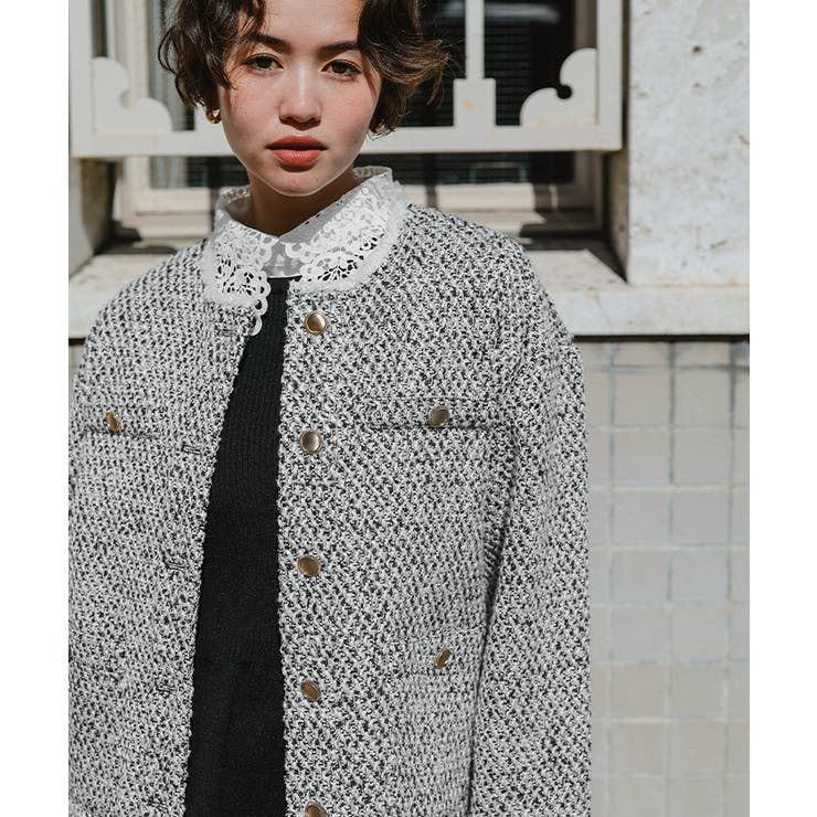 ツイードジャケット【セレモニー】[品番：TV000014279]｜titivate